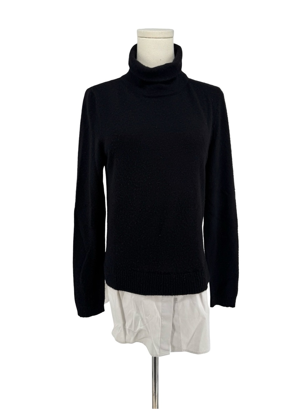 Saks Fifth Avenue Black Turtleneck Sweater - wool cashmere blend Size M